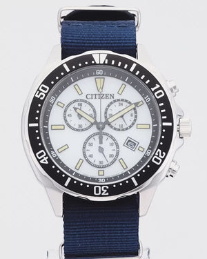 CITIZEN COLLECTION ECO DRIVE SOLAR BLUE NYLON STRAP MEN WATCH AT2500-19A