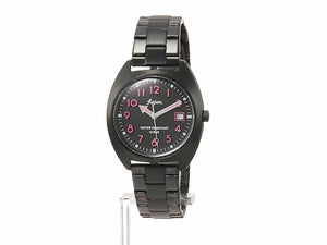 ALBA FUSION ANALOG STAINLESS STEEL HARD COATING BLACK & PINK UNISEX WATCH AFSJ404