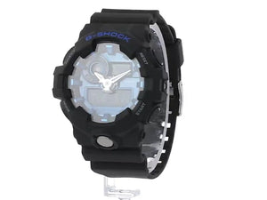 CASIO G-SHOCK BLACK RUBBER STRAP ANALOG DIGITAL BLUE DIAL MEN WATCH GA-710-1A2JF