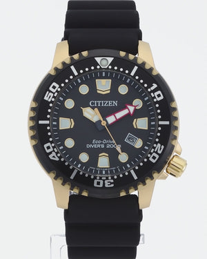 CITIZEN PROMASTER ECO DRIVE DIVER'S 200M BLACK & GOLD MEN WATCH BN0152-06E