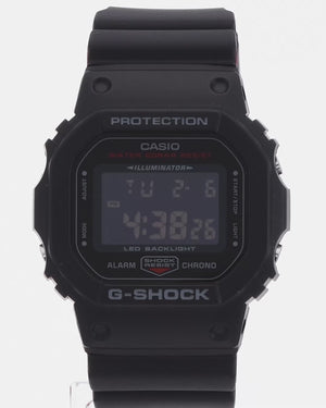 CASIO G-SHOCK DAY-DATE RUBBER STRAP DIGITAL DIAL BLACK & RED MEN WATCH DW-5600UHR-1JF