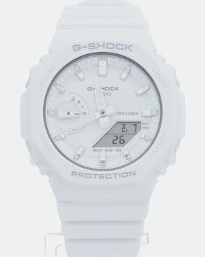 CASIO G-SHOCK DAY-DATE MID-SIZE MODEL RUBBER STRAP ALL WHITE MEN WATCH GMA-S2100-7AJF