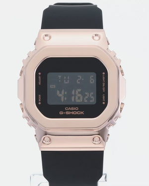 CASIO G-SHOCK MID-SIZE MODEL METAL COVERED BLACK & PINK GOLD UNISEX WATCH GM-S5600PG-1JF