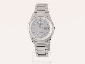 CITIZEN EXCEED ECO-DRIVE RADIO CONTROLLED SOLAR SILVER MEN WATCH AT6030-60A