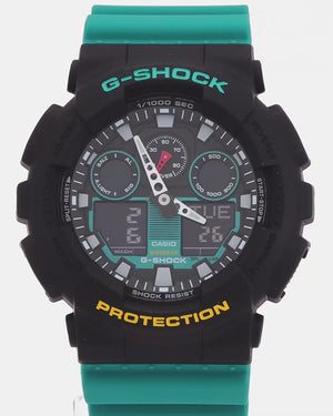 CASIO G-SHOCK WEB-EXCLUSIVE MODEL MIX TAPE SERIES GREEN MEN WATCH GA-100MT-1A3JF