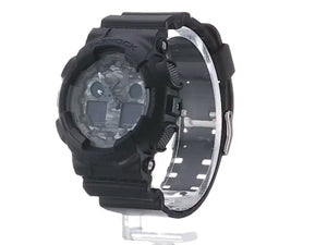 CASIO G-SHOCK DAY-DATE ANALOG DIGITAL DIAL ALL BLACK MEN WATCH GA-100CF-1AJF