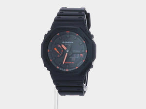 CASIO G-SHOCK NEON ACCENT SERIES BLACK & ORANGE MEN WATCH GA-2100-1A4JF