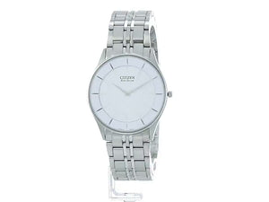 CITIZEN COLLECTION ECO-DRIVE ANALOG SILVER & WHITE THIN MODEL MEN WATCH AR3010-65A