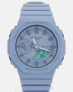 CASIO G-SHOCK MID-SIZE MODEL DAY-DATE ANALOG DIGITAL DIAL BLUE LADIES WATCH GMA-S2100BA-2A2JF