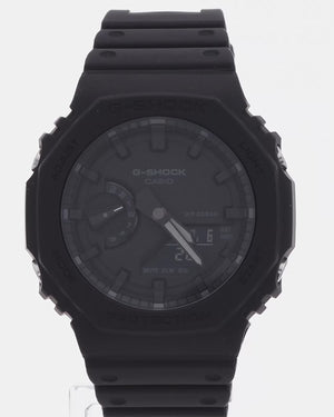 CASIO G-SHOCK CARBON CORE GUARD RUBBER STRAP ALL BLACK MEN WATCH GA-2100-1A1JF