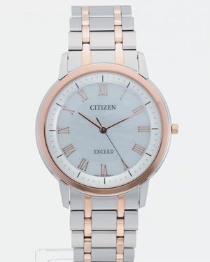 CITIZEN EXCEED ANALOG GOLDEN & PEARL COLOR TITANIUM MEN WATCH AR4004-71D