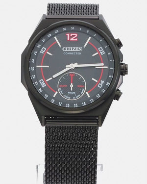 CITIZEN CONNECTED BLUETOOTH ANALOG STAINLESS BLACK STRAP & DIAL MEN WATCH CX0005-78E