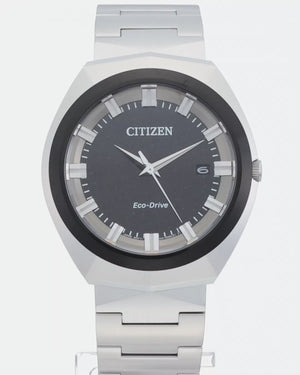 CITIZEN CREATIVE LAB ECO DRIVE SOLAR ANALOG SILVER STRAP MEN WATCH BN1014-55E