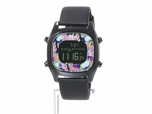 ALBA FUSION HARDLEX SQUARE DIGITAL DIAL BLACK LEATHER STRAP UNISEX WATCH AFSM701