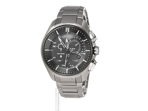 CITIZEN ECO-DRIVE BLUETOOTH SOLAR SUPER TITANIUM MODEL BLACK MEN WATCH BZ1041-57E