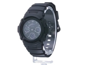 CASIO G-SHOCK DAY-DATE ALL BLACK ANALOG DIGITAL MEN WATCH AW-591BB-1AJF