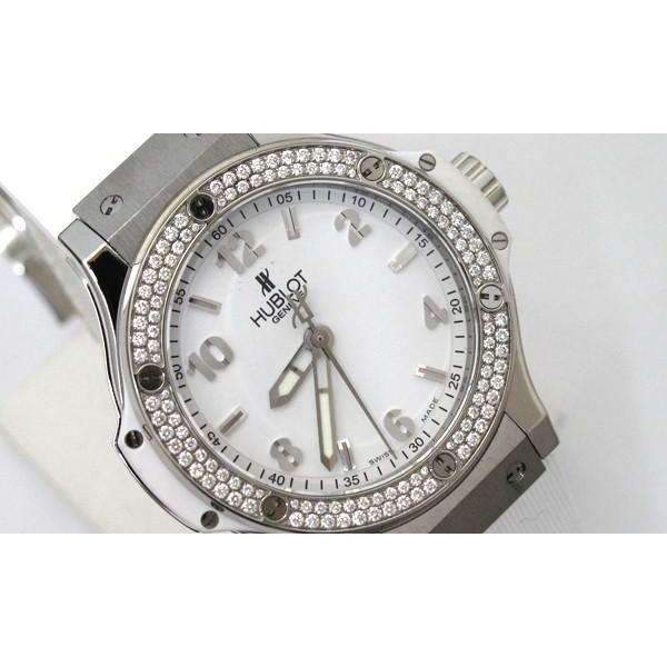 Hublot Big Bang White Dial Diamond Bezel White Rubber Unisex 38mm Watch  361.SE.2010.RW.1104