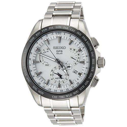 SEIKO ASTRON GPS SOLAR RADIO WAVE DUAL TIME TITANIUM MODEL SILVER MEN -  ROOK JAPAN