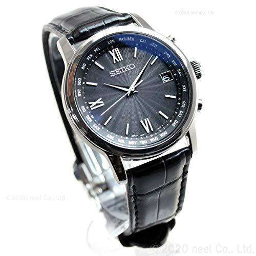 SEIKO BRIGHTZ SOLAR RADIO WAVE TITANIUM DUAL TIME WORLD TIME BLACK MEN -  ROOK JAPAN