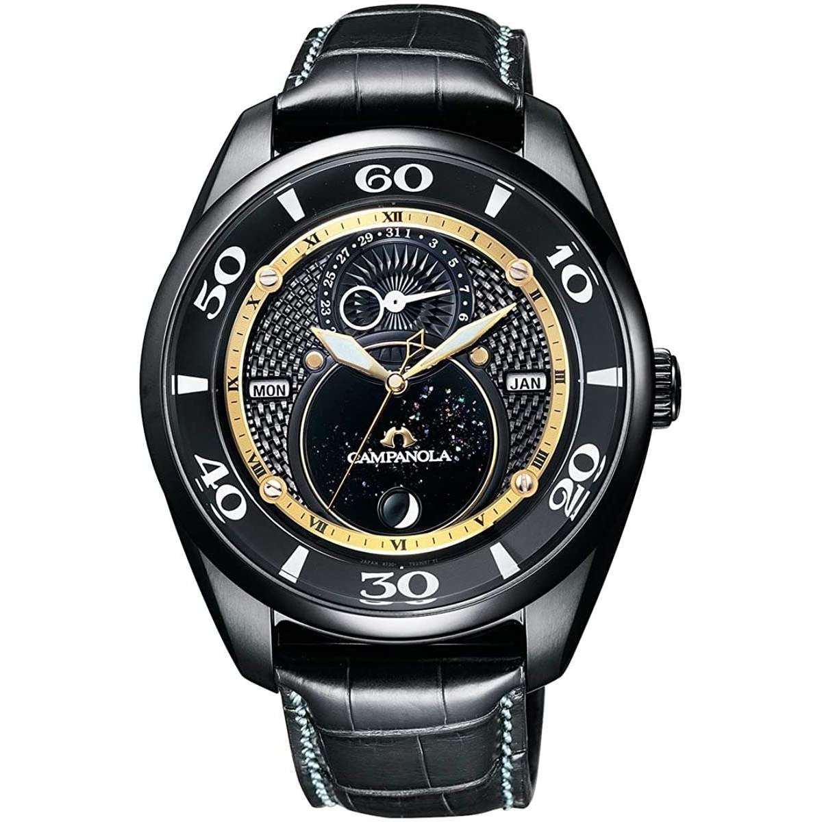 稼動品 CITIZEN シチズン CAMPANOLA カンパノラ パーペチュアルカレンダー AH7064-01E 水琴窟 200本限定 クォーツ 腕時計  メンズ - ブランド腕時計