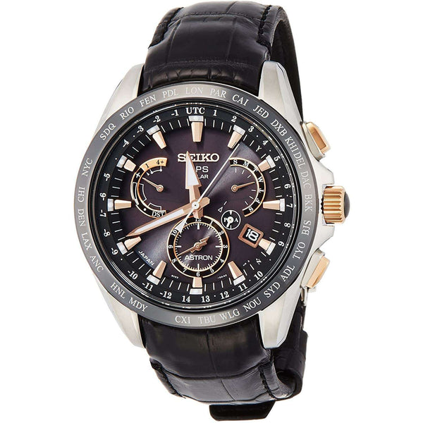 SEIKO ASTRON GPS SOLAR RADIO WAVE DUAL TIME TITANIUM 