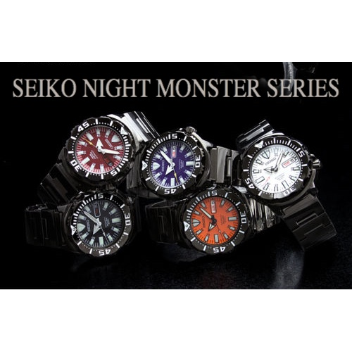 SEIKO NIGHT MONSTER SERIES, DIVER SCUBA, 5 COLOR WATCHES Limited 